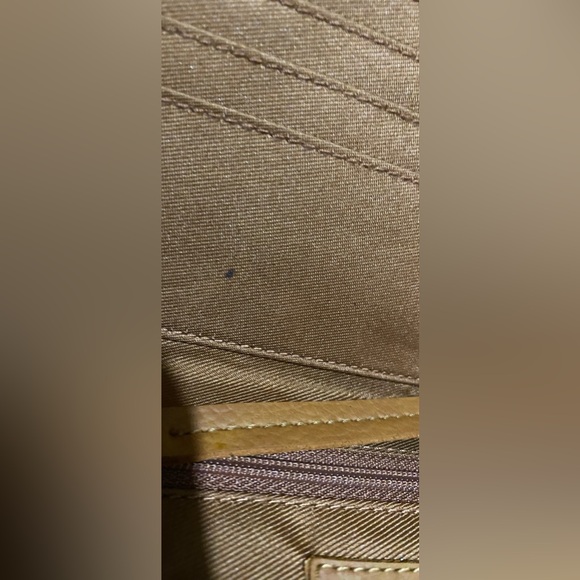 Free People Vegan Leather Wallet Wristlet Brown Faux Zipper Pocket On Front - Picture 7 of 7